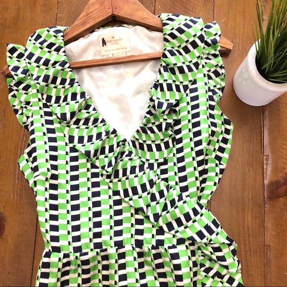 {Kate Spade} Aubrey Silk Ruffle Wrap Dress - Picture 4 of 9